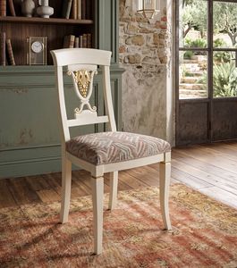 Art. 1462V2/S, Classic style chair, with carved backrest