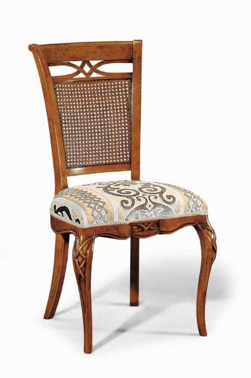 Art. 507s, Chair with carvings and decorations, with cane backrest