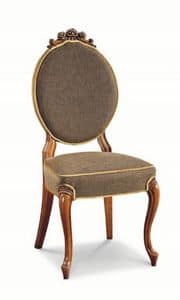 Art. 546s, Luxury chair, with carvings and inlays, with oval backrest