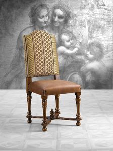 Art. 80/C chair, Classic style chair for dining room