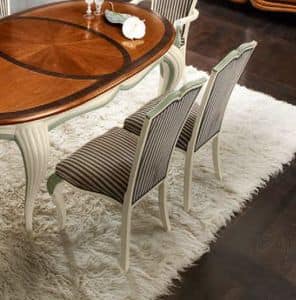 Bourbon Art. 94.0086, Padded chair for traditional dining rooms and living rooms
