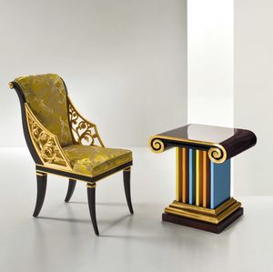 Capri CP174, Chair with armrests, with golden carvings