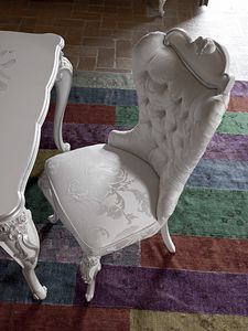 Carpi chair, Classic style chair with capitonné padding