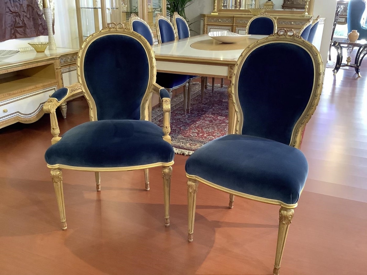 Chair 1445 Louis XVI style, Classic style dining chair