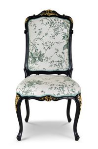Chair 25-1051, Wooden dining chair, with padded seat and back