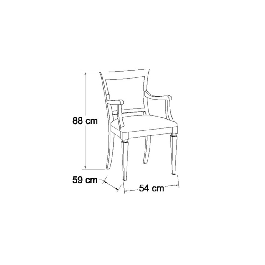 D 604, Chairs with arms and carved front legs