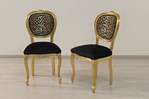 Fiore Animalier, Classic Louis XV chair in leopard velvet