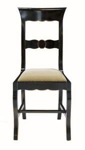 Grosseto ME.0964.T, Walnut chair with upholstered seat, in classic style