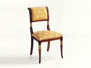 Lamb, Classic chair in wood, padded, for hotel