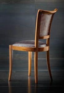 Museum Art. 90.465, Chair with cane backrest and seat in leather chocolate