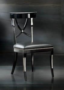 Museum Art. 94.445, Lacquered chair with leather seat, for contract use