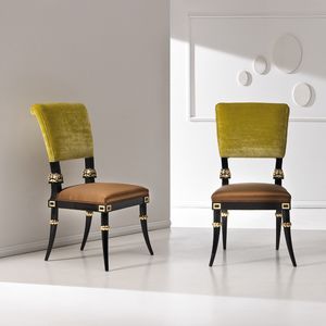 Roma ST137, Chair with decorative elements embossed with gold leaf