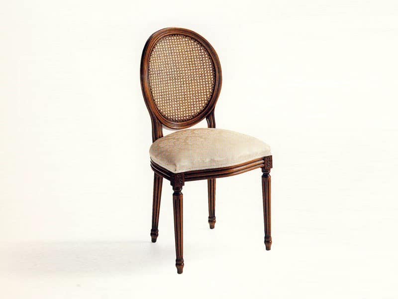 Sheridan, Upholstered classic chair, vienna straw back