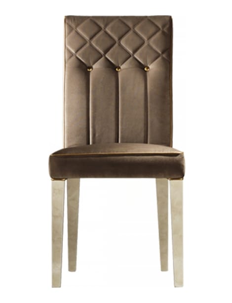 SIPARIO chair, Classic velvet chair with golden buttons