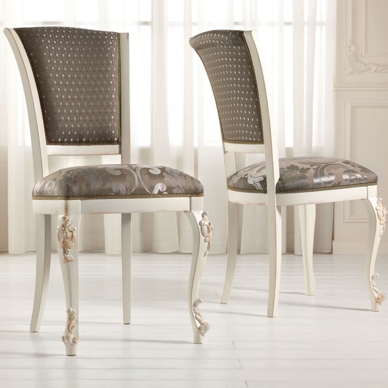 Venere VENERE1004T, Chair with back and seat upholstered in fabric