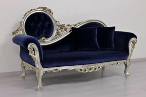 Monet Blue, Chaise longue Rococo style
