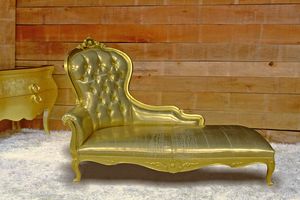 Carol leather, Baroque dormeuse, covered in leather