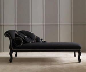 Egiziano 459 chaise longue, Classical chaise longue, elegant and refined, for the hotel room and relaxation area