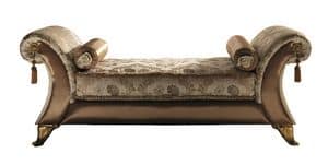 Sinfonia chaise longue Vittoria, Chaise longue with arched arms, classic luxury style