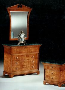 2465 chest of drawers, Classic chest of drawers, with green marble top