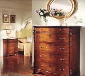 3080 CHEST OF DRAWERS, Classic style chest of drawers for bedrooms, with 5 drawers