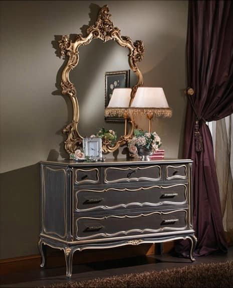 3465 CHEST OF DRAWERS, Chest of 5 drawers, in Louis XV style, for bedroom