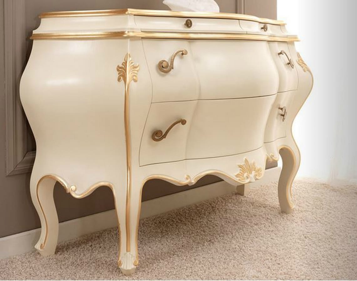 Angela chest of drawers, Luxury chest of drawers, in Baroque style