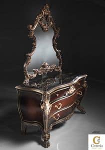 Argo, Dresser with mirror in the style of Louis XV, for bedroom