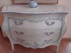 Art. 2107/Z, Dresser in classic luxury style, lacquered with decorations