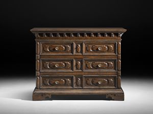 Art. 667 chest of drawers, Faithful copy of hest of drawers, from the seventeenth century