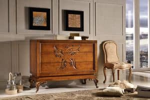 Art. 770, Dresser inlaid by hand, equipped with 3 drawers