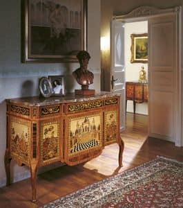 Art. 90, Classic luxury dresser, with marquetry, for entrance room