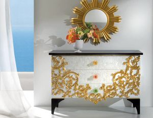 Capri CP187, Luxurious chest of drawers covered in mother of pearl