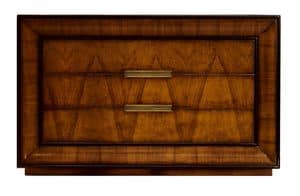 D'Orsay CH.0551, Chest of drawers, made of walnut wood, 3 drawers