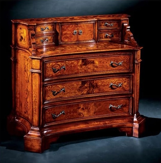Ferrara chest of drawers 706, Classical chest of drawers in carved wood