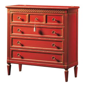 Giorgio FA.0069, Outlet chest of drawers, in red finish wood