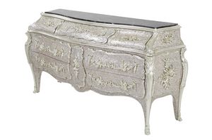 Imperial chest of drawers, Chest of drawers with pure white gold inlays