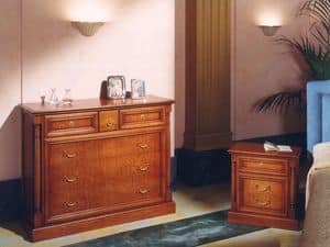 Impero Chest of Drawers, Chest of drawers in burr wood, classic style