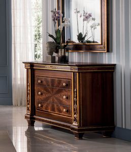Modigliani chest of drawers, Classic chest of drawers with three drawers