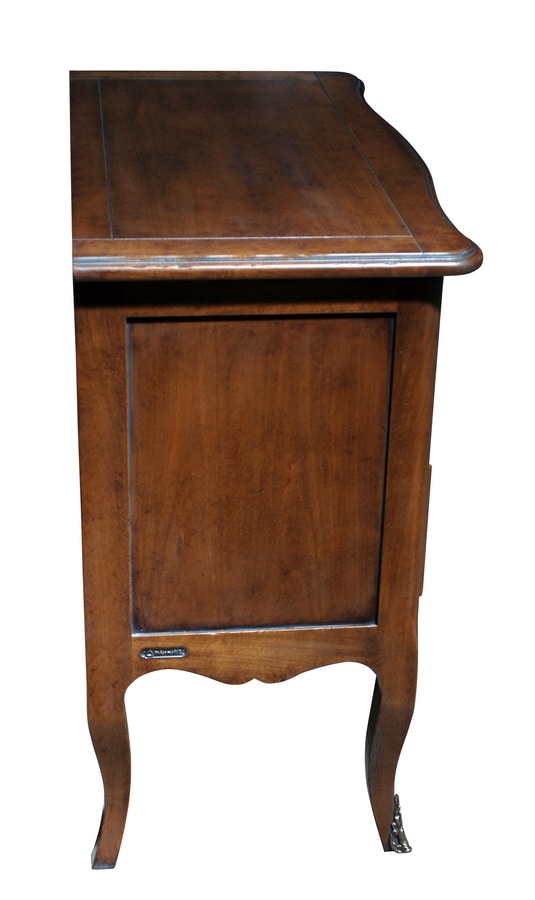 Oscar FA.0070, Transition regional dresser in wood, with small floral decoration