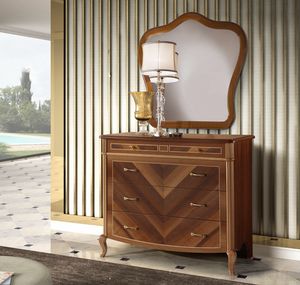 Prestige 2 Art. C22201, Classic chest of drawers, in walnut wood