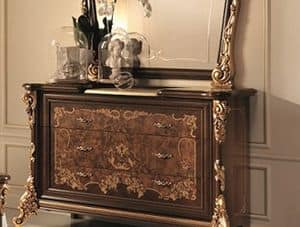Sinfonia dresser, Classic dresser with richly decorated side columns
