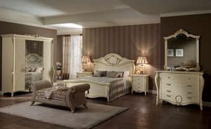 Tiziano dresser, Classic dresser, four drawers, for bedrooms and luxury hotels