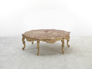 102, Classic style coffee table, with marble top