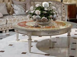 119 coffee table, Hand carved luxury small table