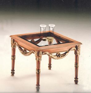 2760 ROUND SMALL TABLE, Coffee table with crystal top, outlet price