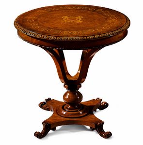 Art. 210, Side table with inlaid round top