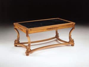 Art. 223 Nettuno, Luxury coffee table, hand carved, for hotels