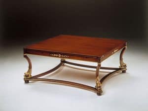 Art. 223/Q Nettuno, Classic wooden coffee table, for reception