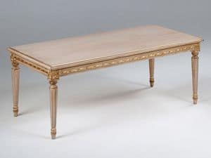Art. 261/120, Wooden low table, rectangular, in Louis XVI style
